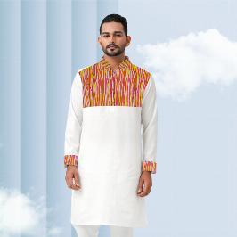 Colors Printed Stylish Semi Logn Panjabi