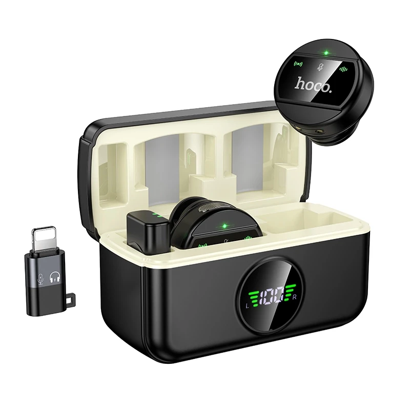 Hoco L22 Bright 2-in-1 wireless Microphone with Case