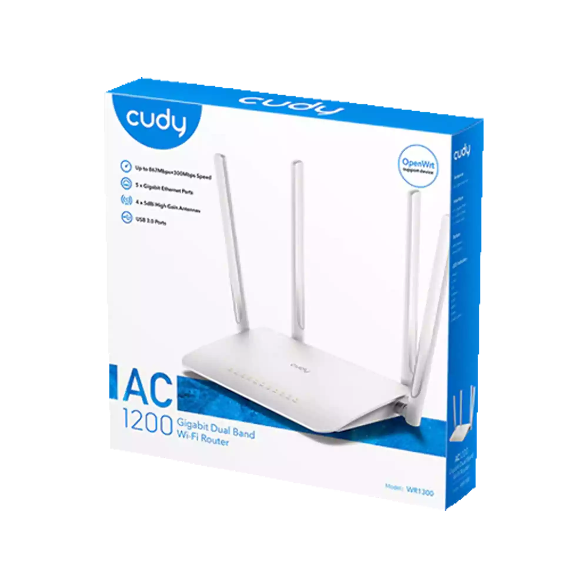 Cudy WR1300 AC1200 Dual Band Gigabit Wi-Fi Mesh Router