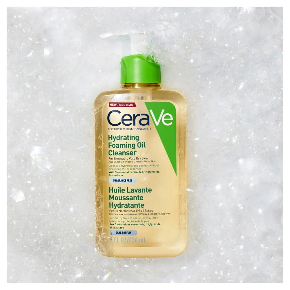 CeraVe Hydrating Foaming Oil Cleanser 236ml - Made in UK