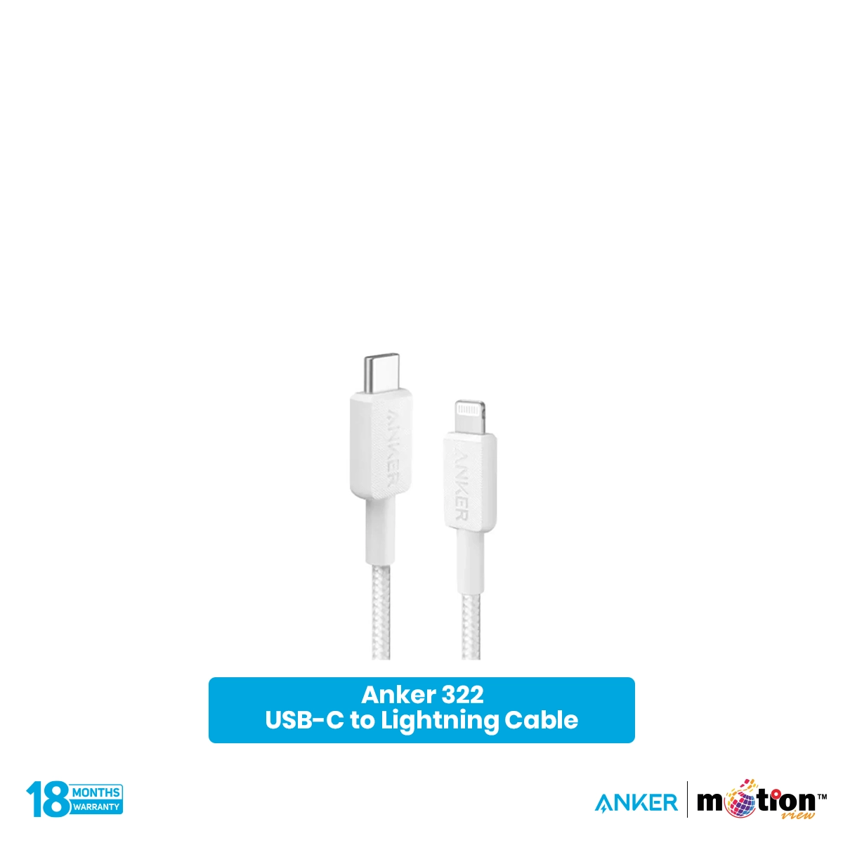 Anker 322 USB-C to Lightning Cable (3ft)