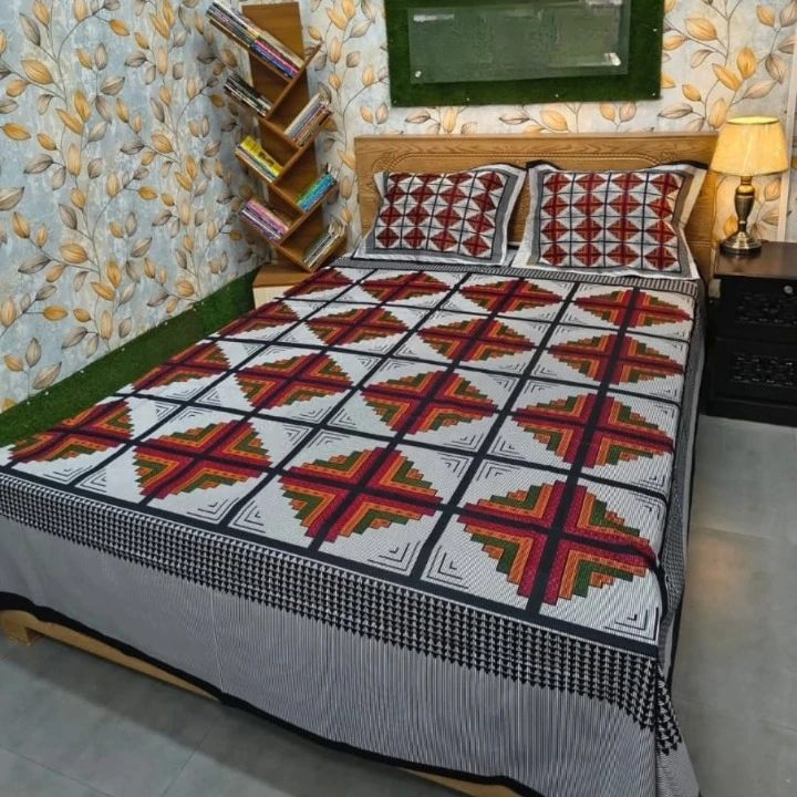 Luxury Panel Cotton Bed Sheet