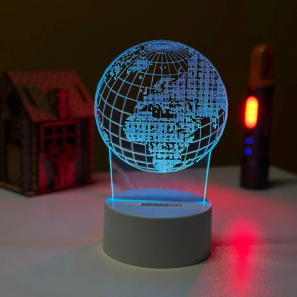 GearUP Acrylic Multicolor Night Lamp (Globe)- WHITE – 20 pcs