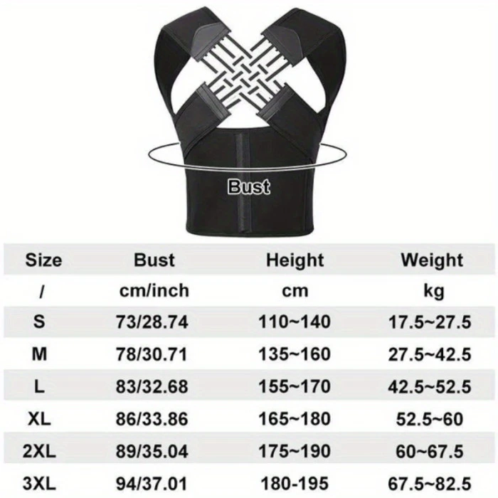 Premium Adjustable Back Posture Corrector Belt for Women Men
