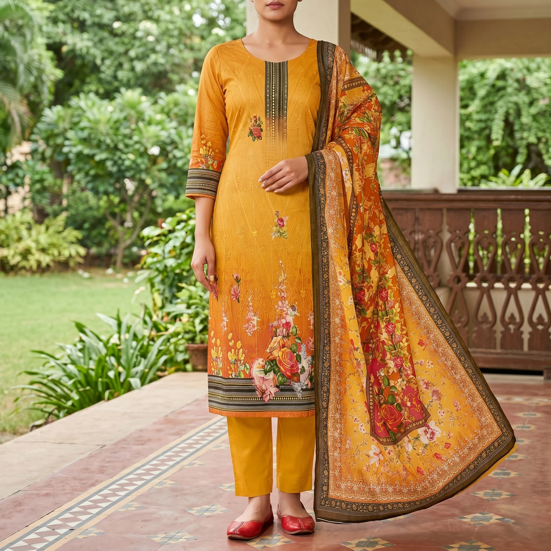 ANAYA HOOR Rigging Digital printed cotton 3 Piece