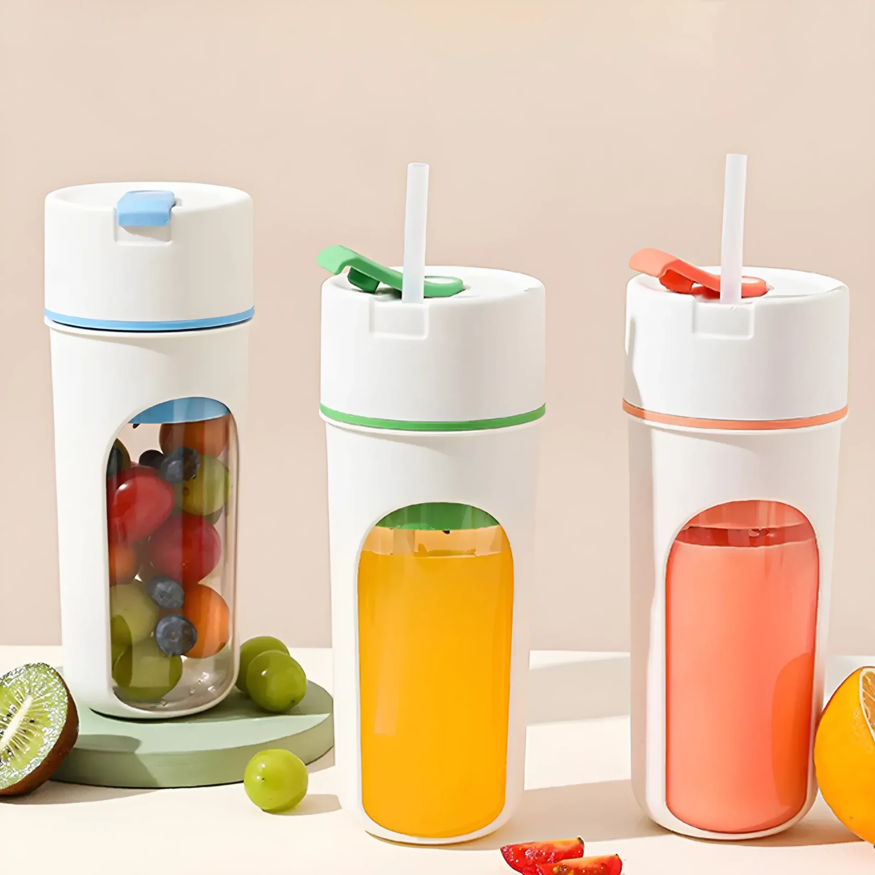Portable Electric Juicer Machine 480ml – Random Colors