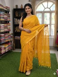 Embroidery Premium Half Silk Sharee