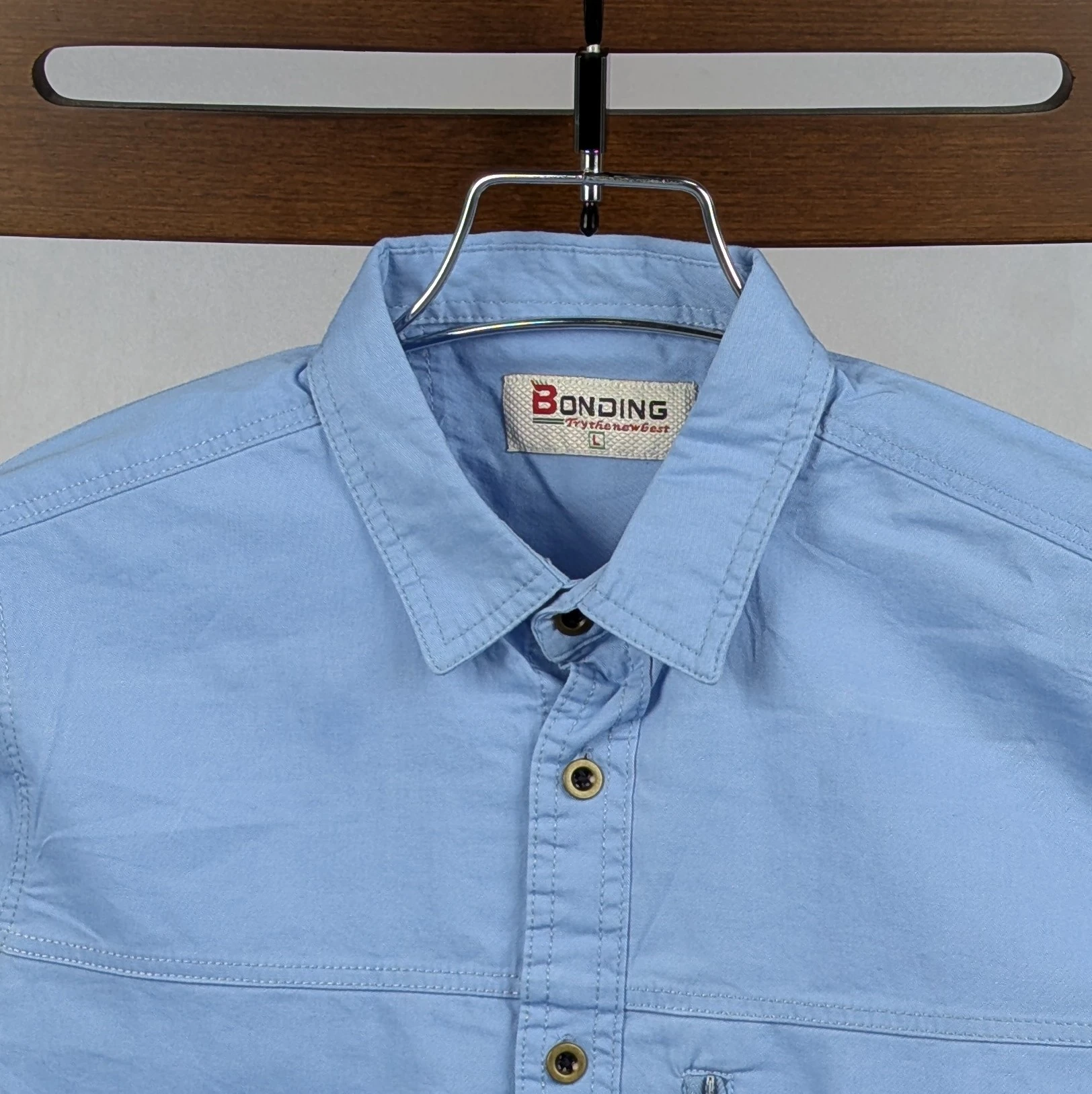 Kaiser Cotton Stylish Full Sleeve Shirt (Sky)