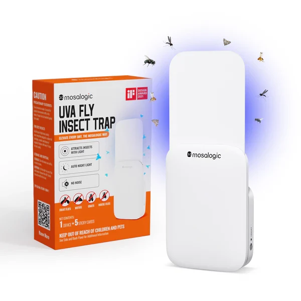 Mosalogic UVA Insect Trap with 5 Sticky Card Refills (5 Pack)