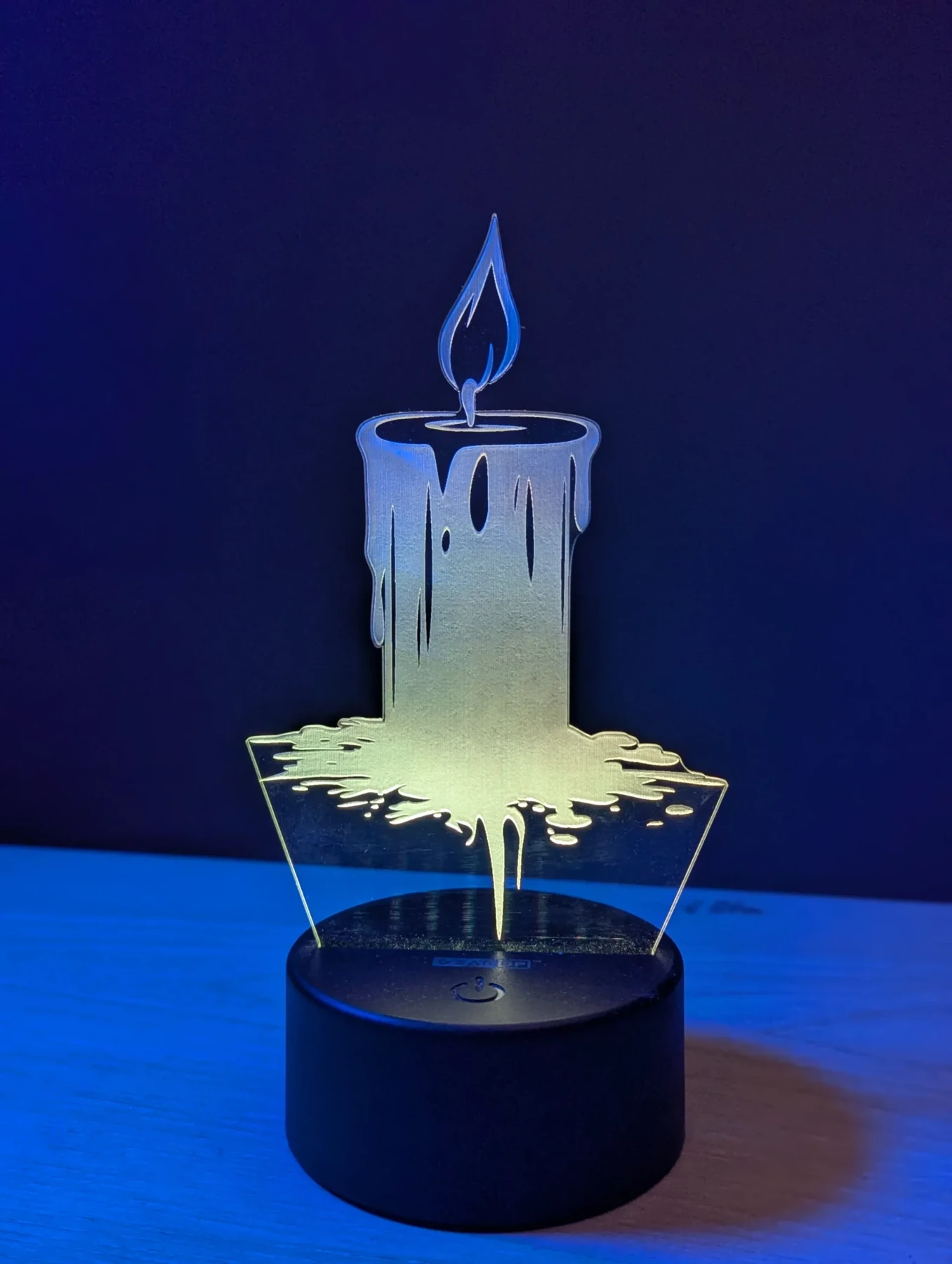 GearUP Acrylic Multicolor Night Lam (Candle) – Black – 20 pcs