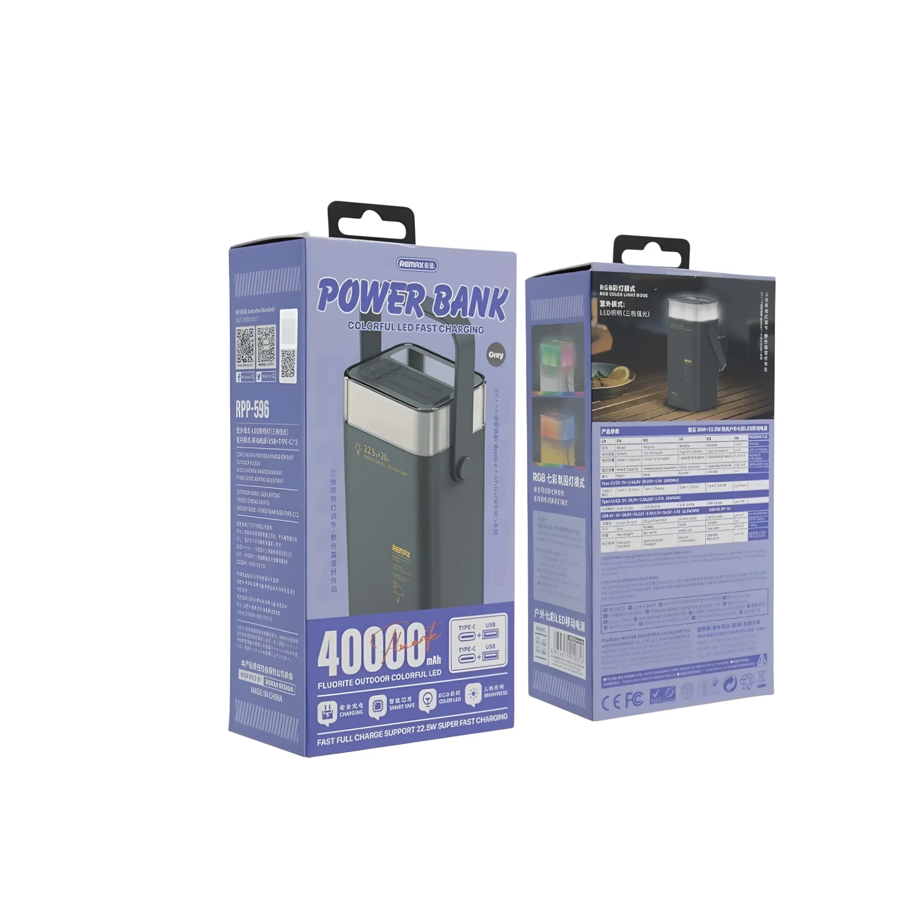 Remax RPP-596 Fluorite Series 40000mAh 22.5W Fast Charging Power Bank