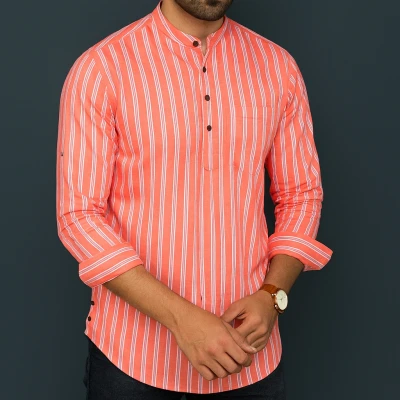 Premium Long Sleeve Striped Katua for Men