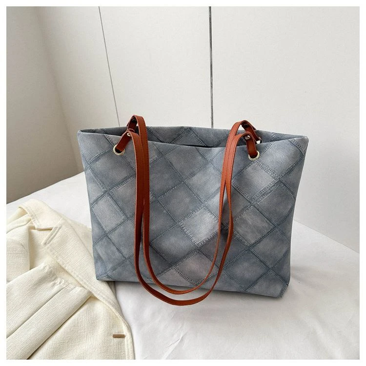 GEOMETRIC PATTERN SHOULDER TOTE BAG DOUBLE HANDLE- RM40