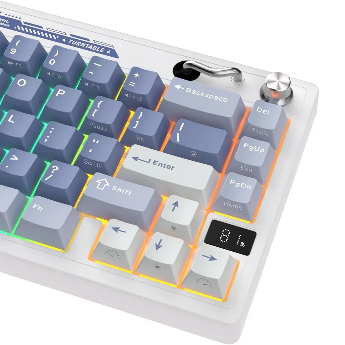 Royal Kludge RK M65 Tri-Mode Wireless RGB Mechanical Keyboard – Ocean Blue