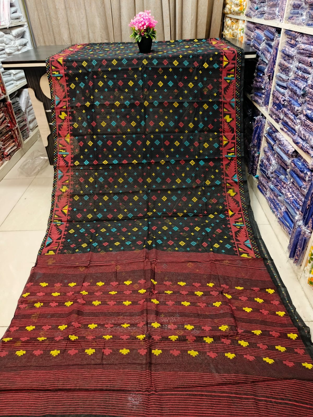 Half Silk Skin Print Sharee