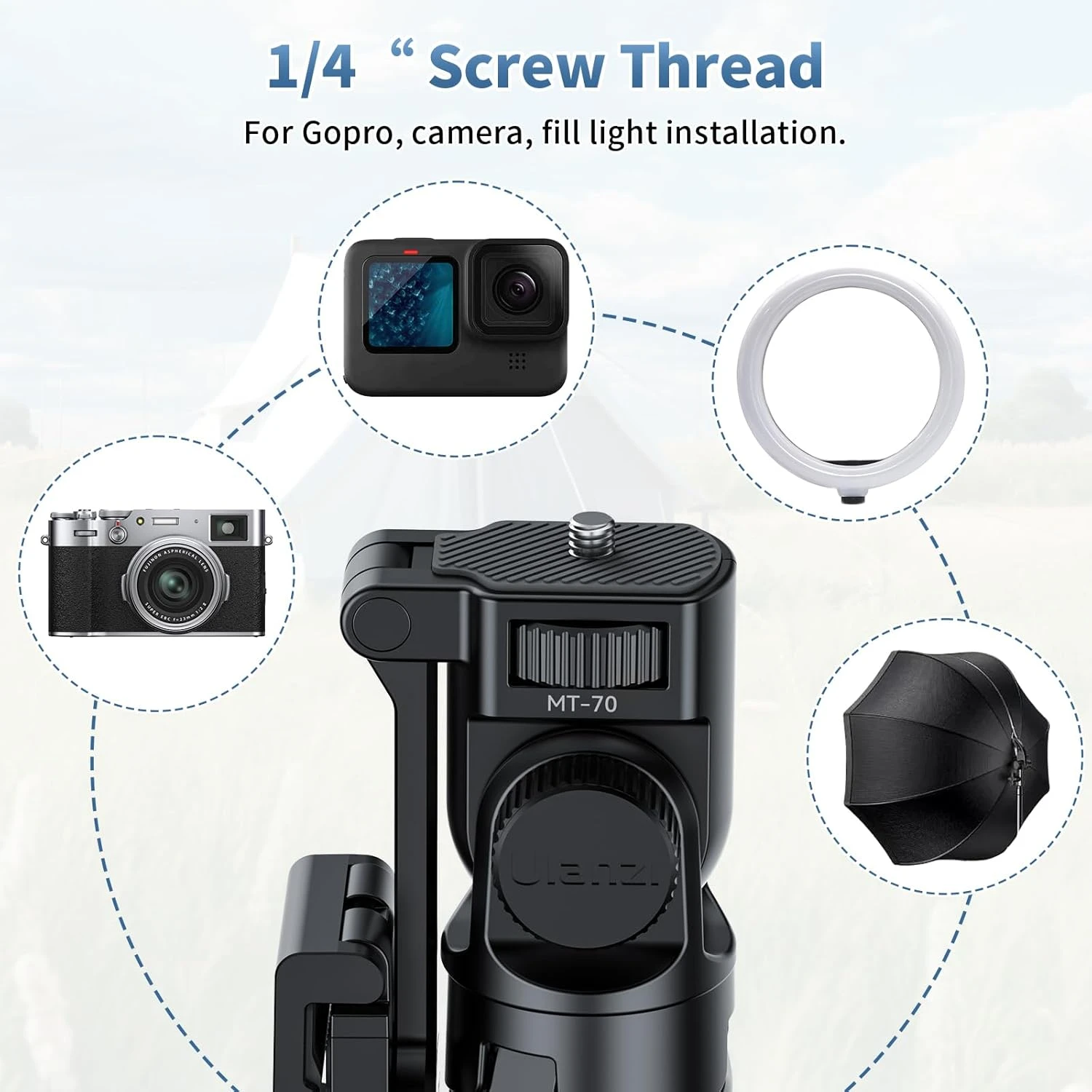 ULANZI MT70 Upgrade 63" Phone Tripod