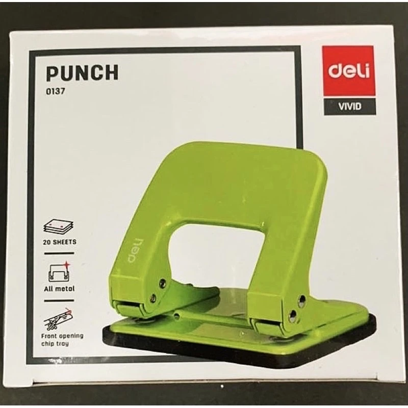 Deli Punch Machine, 2 Holes, 0136 Small Assorted Colour