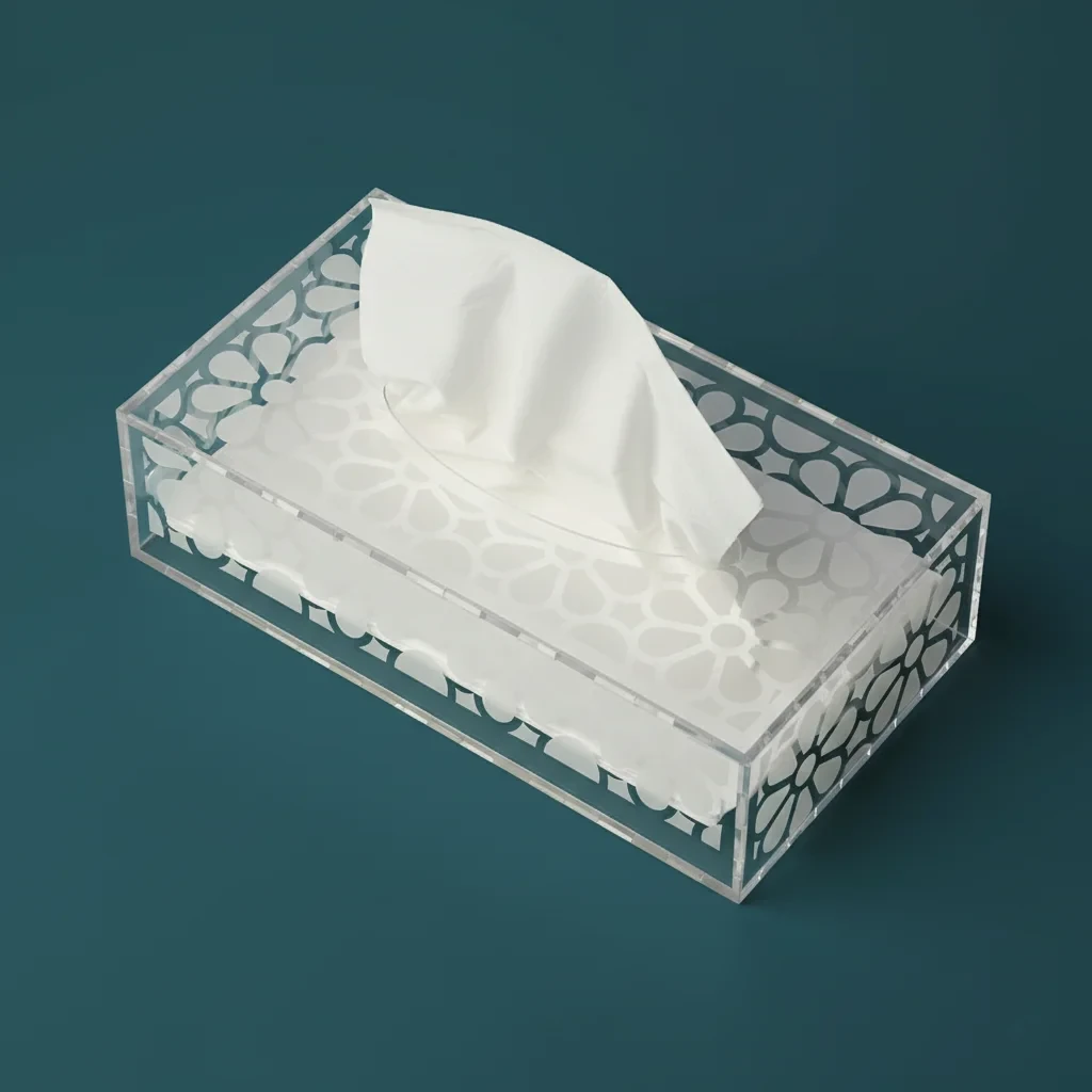 Transparent Acrylic Tissue Box Holder – 20 pcs