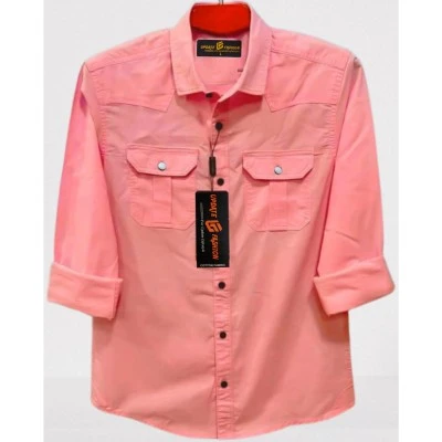 Double Pocket shirt for men( Pink)