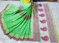 সুতি ব্লক প্রিন্ট শাড়ী