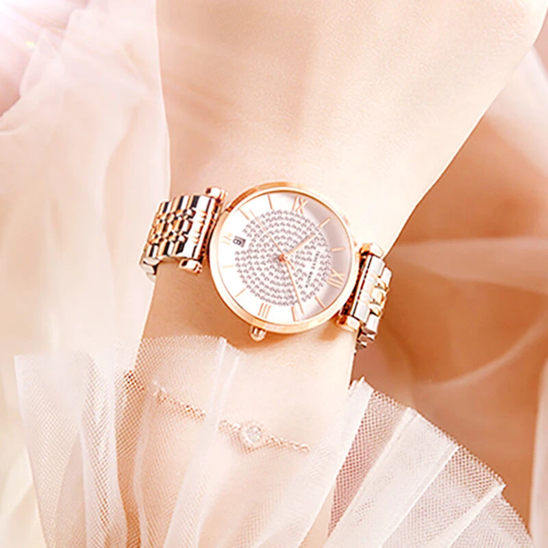 Trsoye Women's Two-Tone Chain Watch