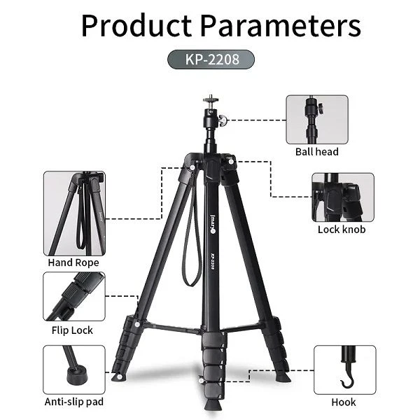 Jmary Tripod KP2208 Professional Tripod with Mobile Holder