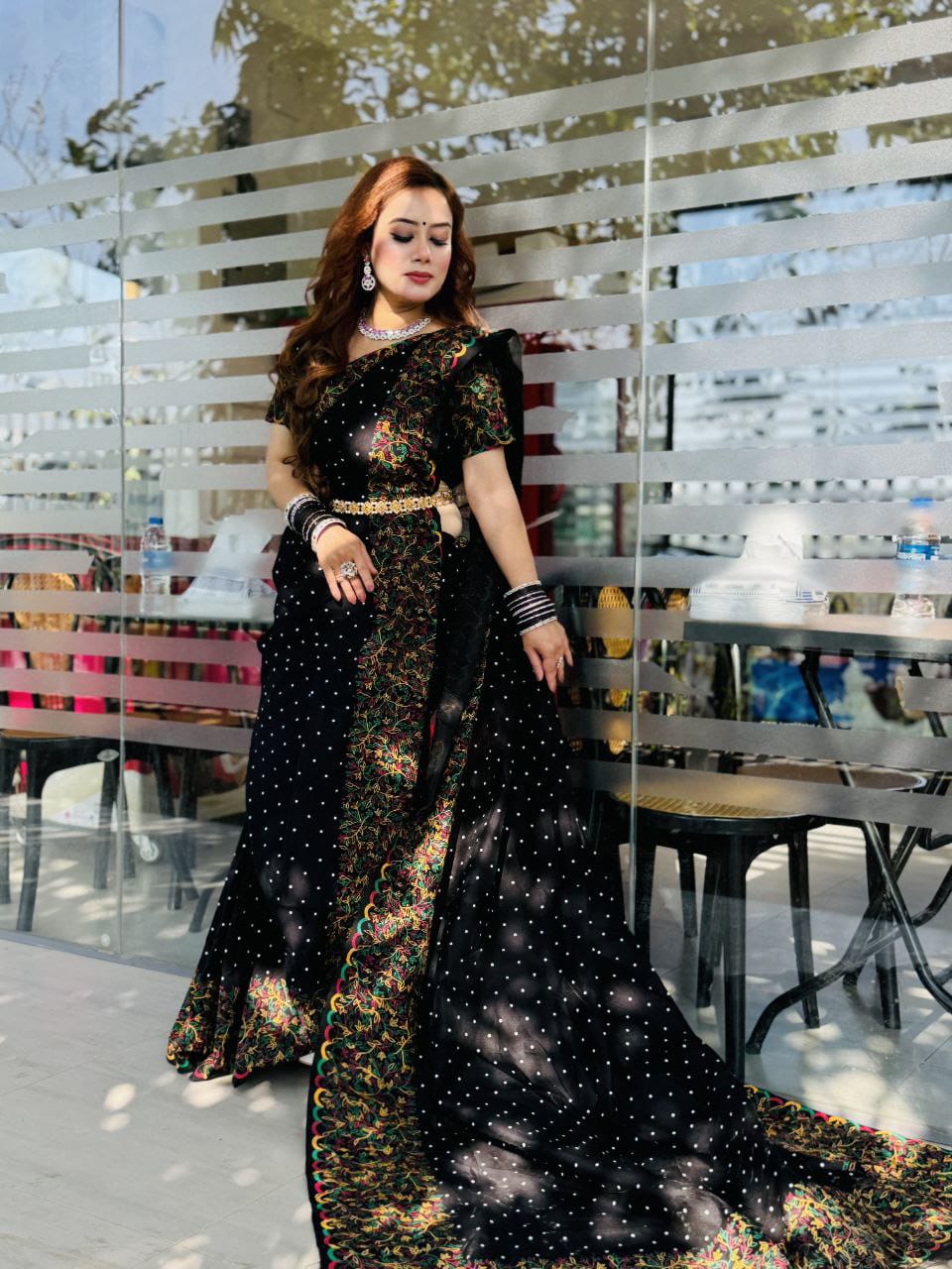 Dhupian Silk Sharee with Blaus Piece