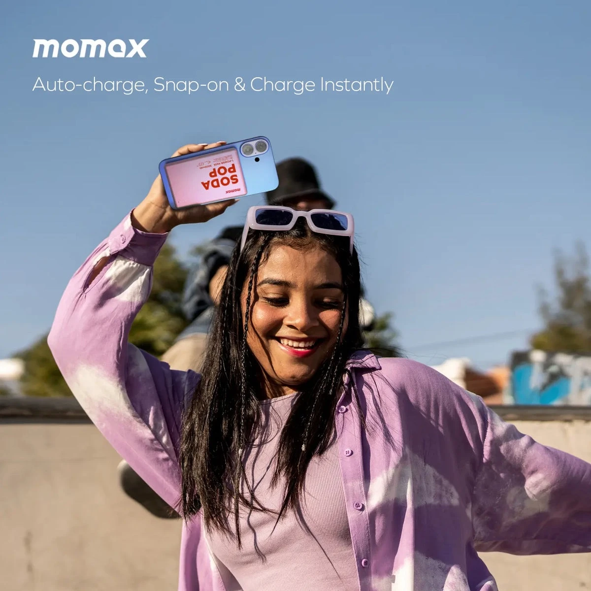 Momax 1-Power Pass Soda Pop Magnetic Wireless Power Bank 5000mah – Blue