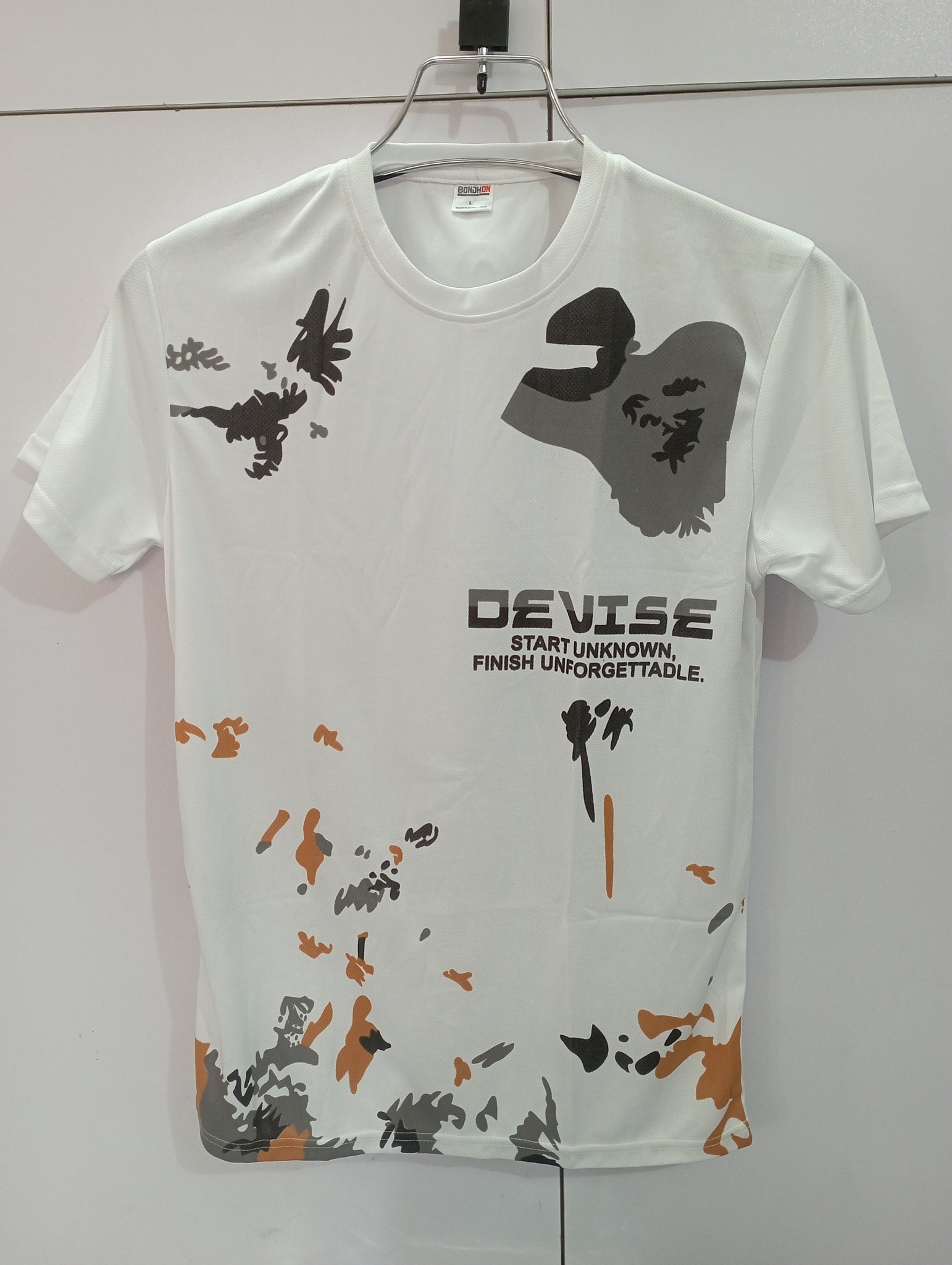 Stylish Comfortable sports T-Shirt(ASh+White)