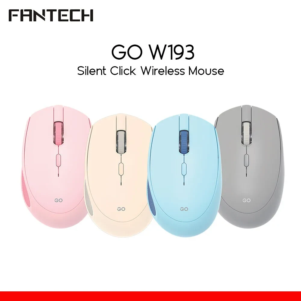 Fantech Go W193 Silent Click Dual Mode Wireless Mouse – Gray Color