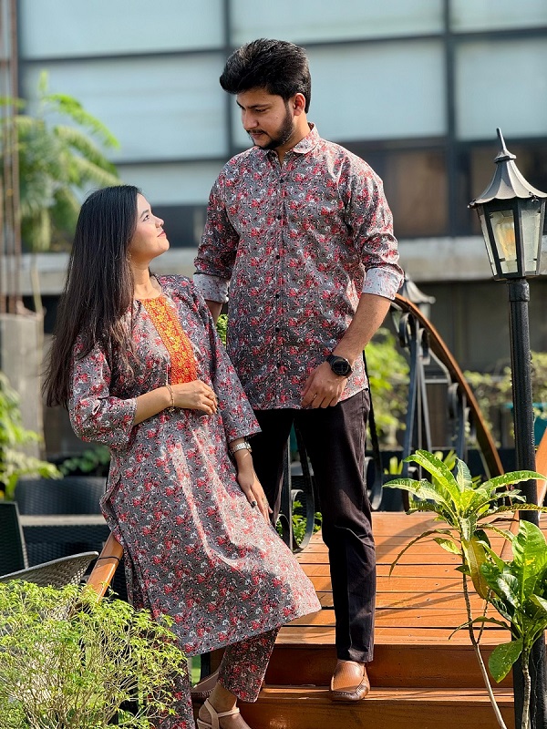 Premium Shirt Three Piece Couple Set