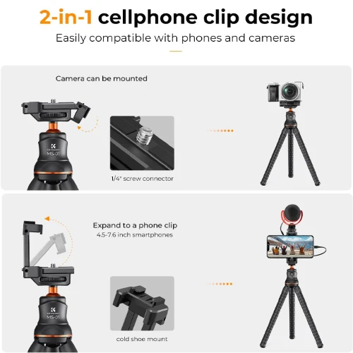 K&F Concept MS-01 Versatile Phone Tripod