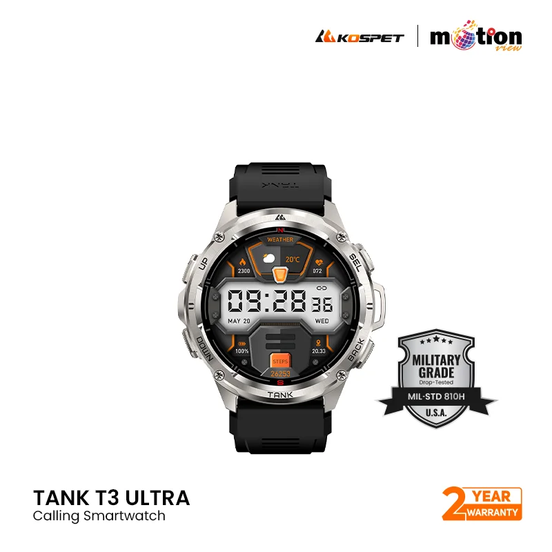KOSPET TANK T3 Ultra Calling with GPS Smart watch