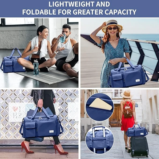 Fashionable Large Capacity Travel & Gym Bag - Blue