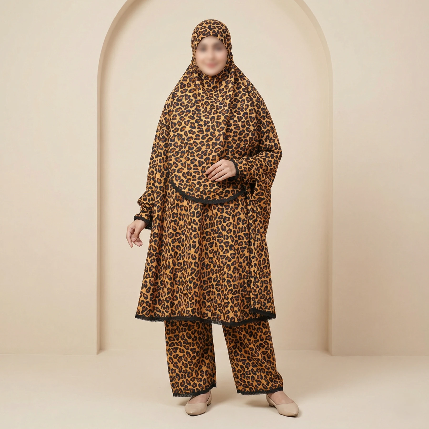 Elegant Palazzo long Khimar Set