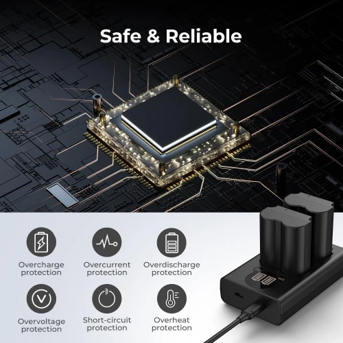 K&F Concept NP-W235 Dual Battery With Dual Slot Charger