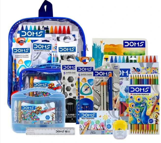 DOMS Smart Kit Combo Pack for Painting , Sketching, Drawing & Learning with an excellent Bag.