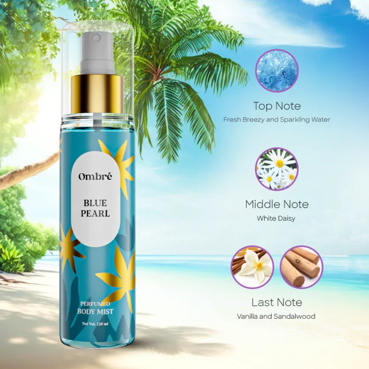 Ombre Body Mist- Blue Pearl (W) -120ml