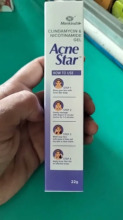 AcneStar Gel 22g Clindamycin & Nicotinamide Gel | Made in INDIA