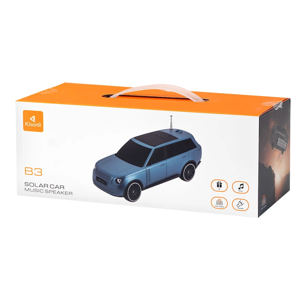 Kisonli B3 Solar Car Bluetooth Speaker – Blue