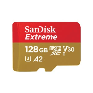 SanDisk 128GB Extreme UHS-I microSDXC Memory Card with SD Adapter
