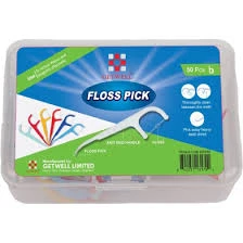 Dental Floss Pick 50 Pcs Box - Dental Floss Toothpick Interdental Cleaner Toothpick Flosser