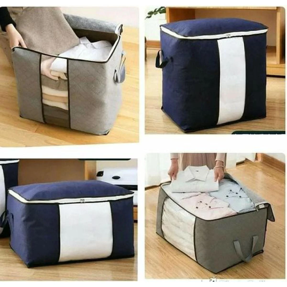 Winter Cloths Storage Organizer Bags. Blankets Cover, Cloth Organizer, Winter Wardrobe Storage Organizer