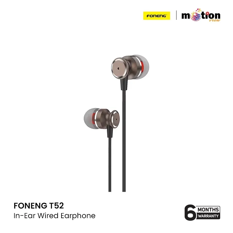 FONENG T52 Angled In-Ear Wired Earphone