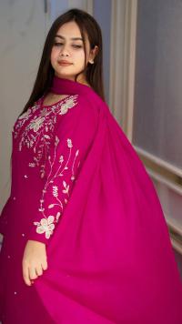 Rayon cotton dress full set Embroidery
