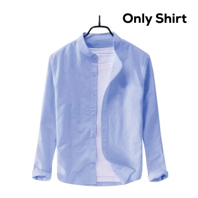 3 Pcs Combo Men's Ban Collar Cotton Shirt-