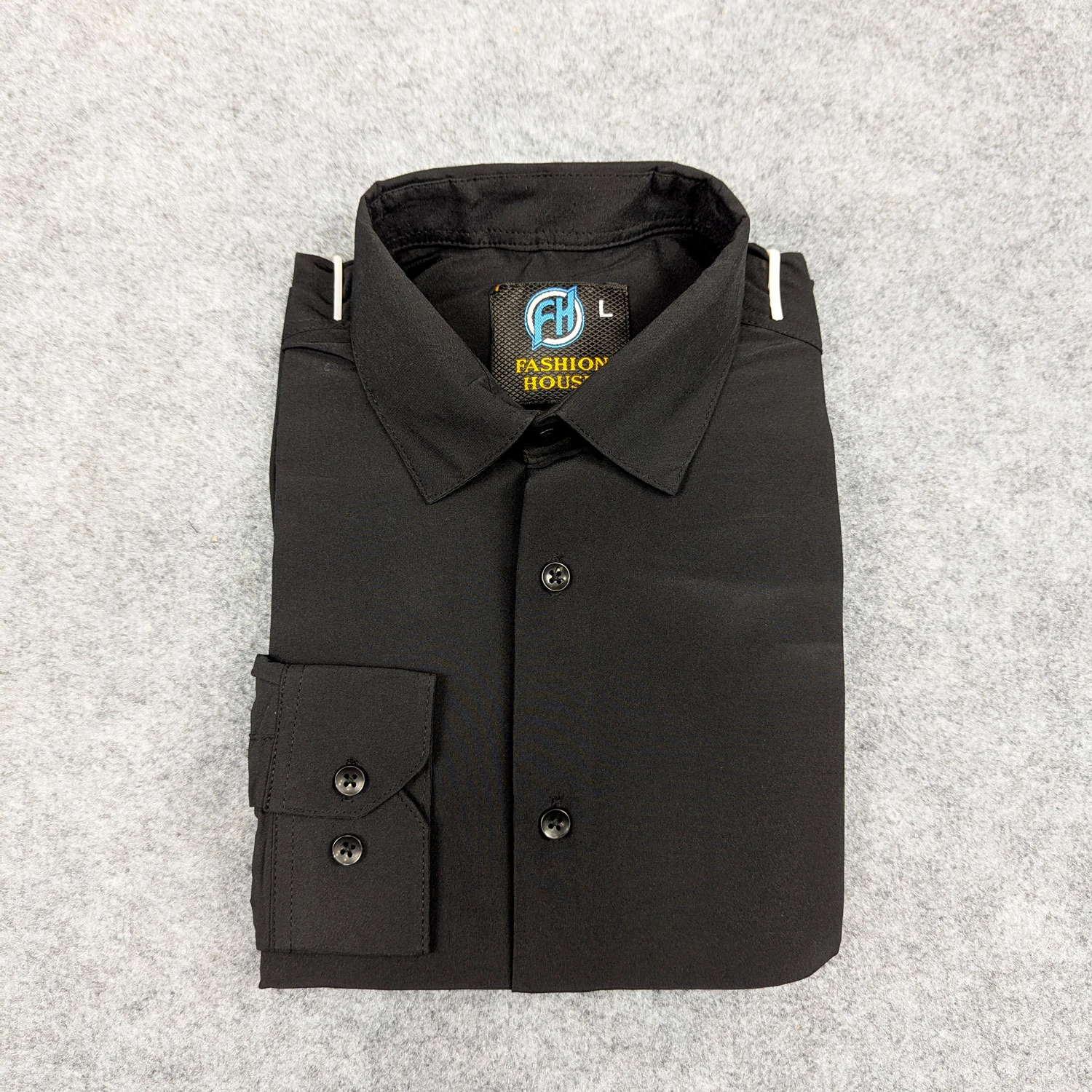 Premium China Micro Stig Shirt (Formal / Casual) (Black)