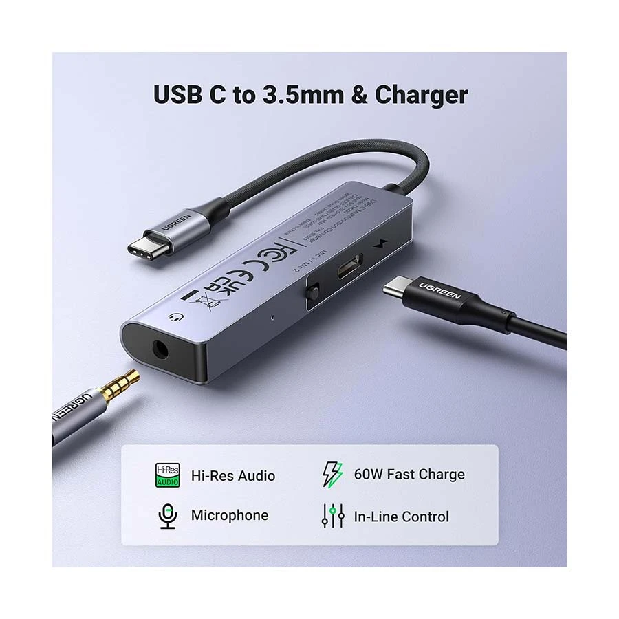 UGREEN CM230 (90518) USB-C to 3.5mm Audio Adapter