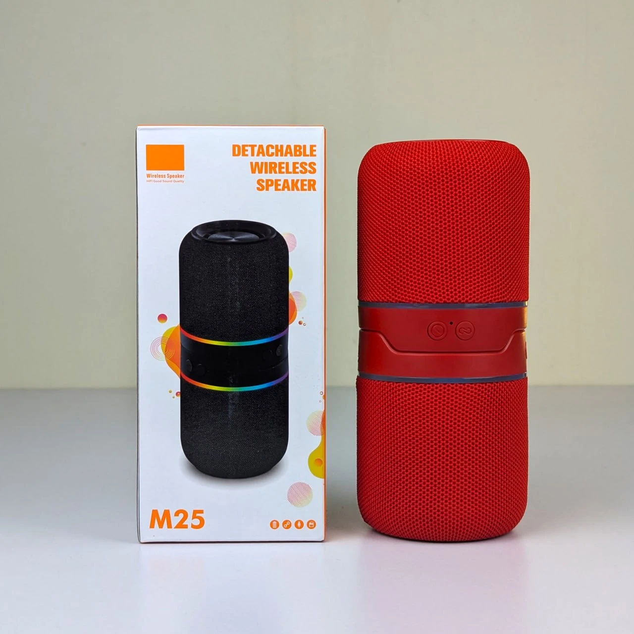 NEW M25 Outdoor Wireless DJ Two-in-one Split Speakers (10W, Bluetooth, LED)