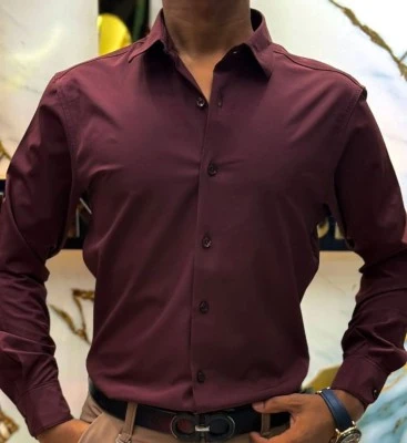 Premium China Micro Stig Shirt (Formal / Casual) (Coffee)
